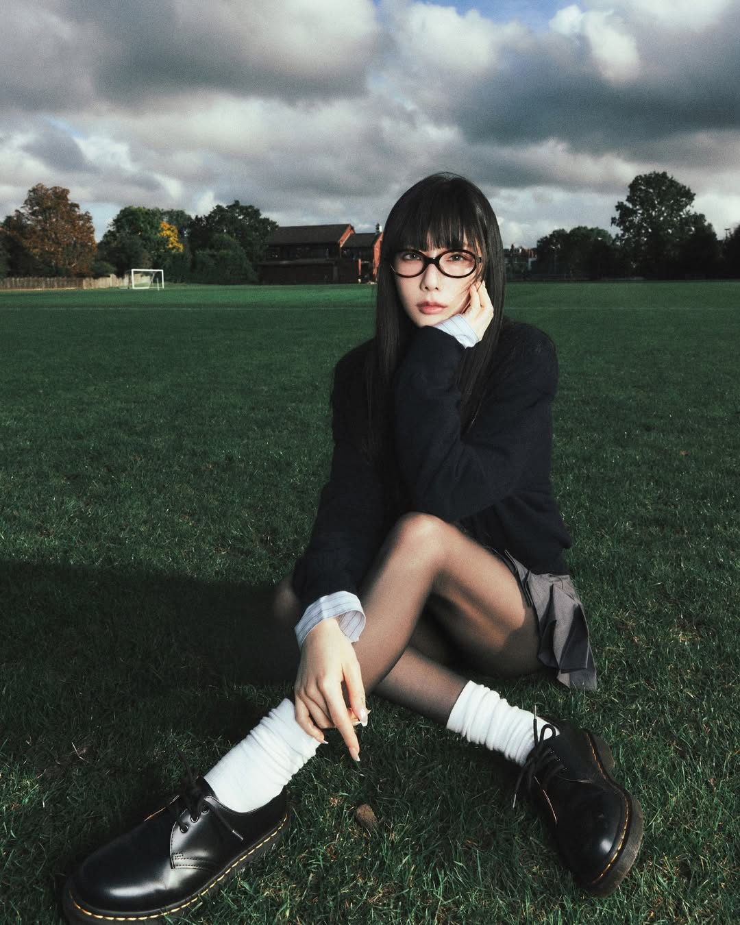 taeyeon và mắt kính gọng oval