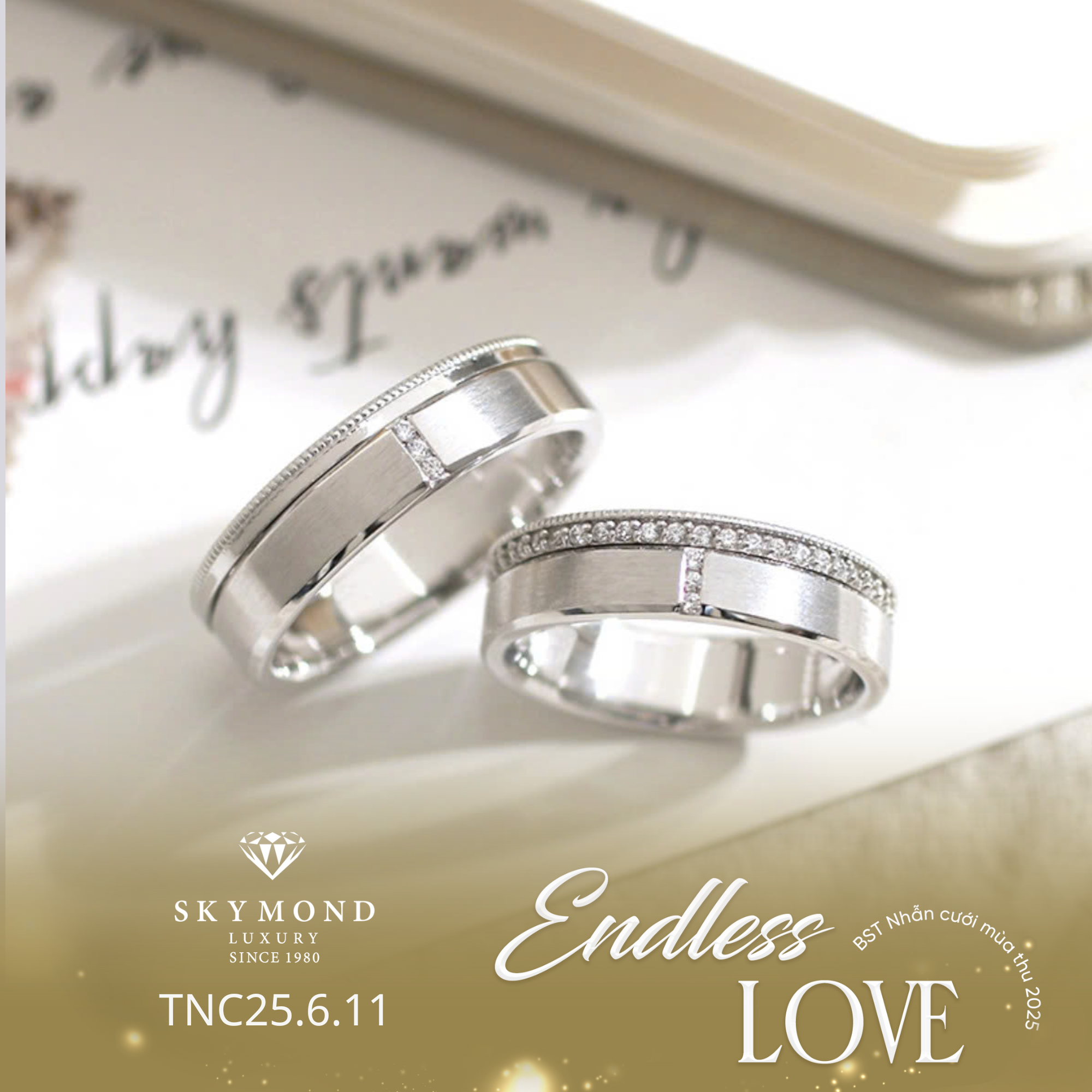 nhẫn cưới bạch kim skymond