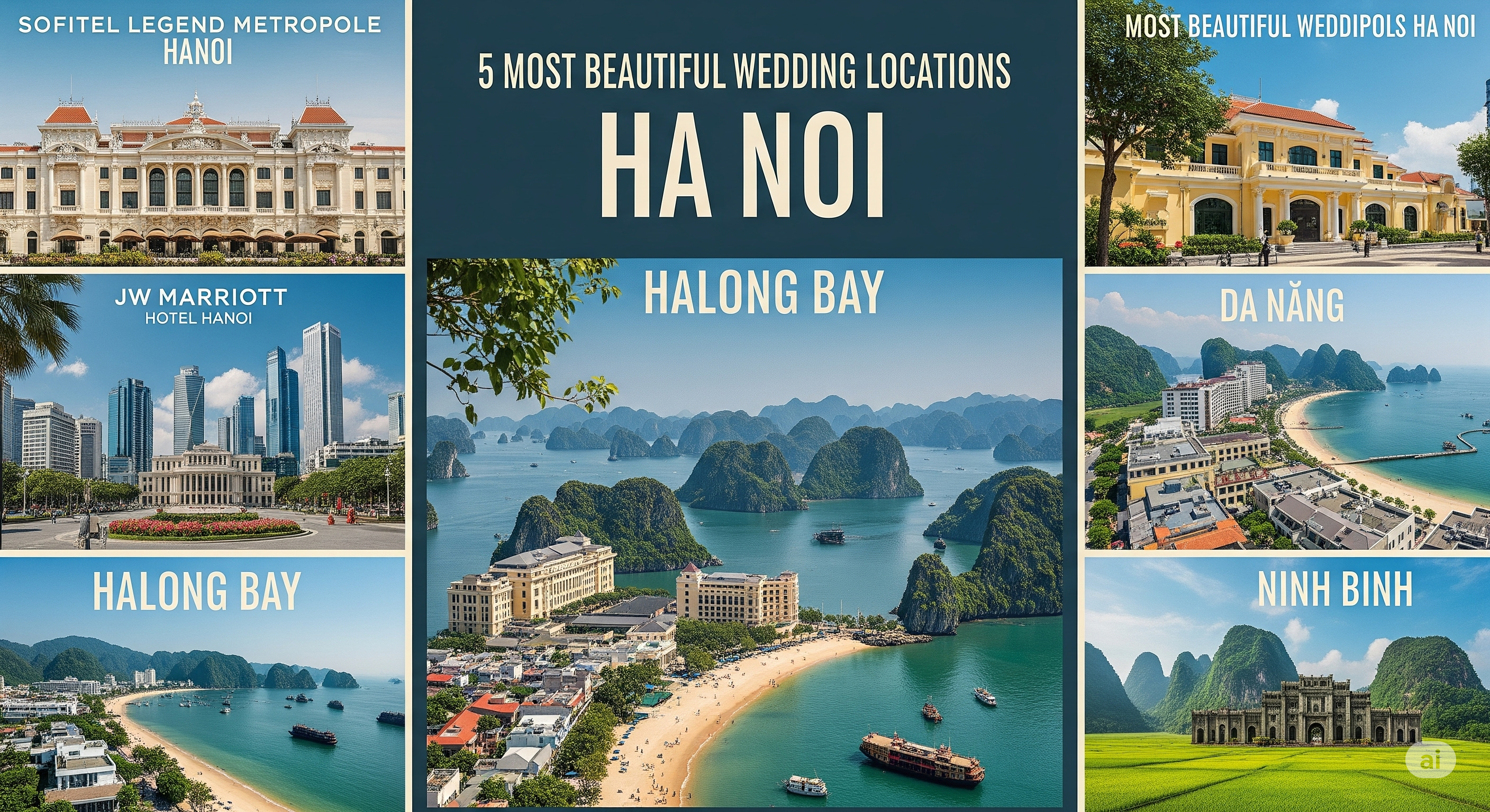 Top 5 địa điểm tổ chức tiệc cưới đẹp như mơ tại Hà Nội