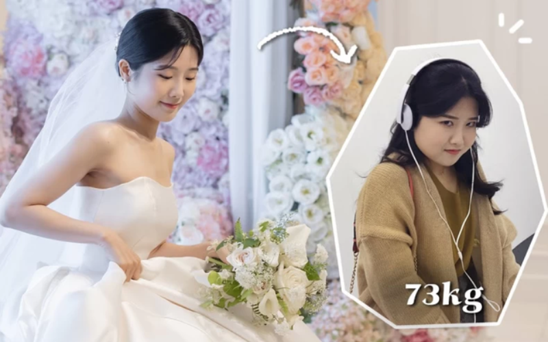 Cô dâu Hàn giảm 24kg trước ngày cưới, vẫn ăn ngon mà không cần tập luyện