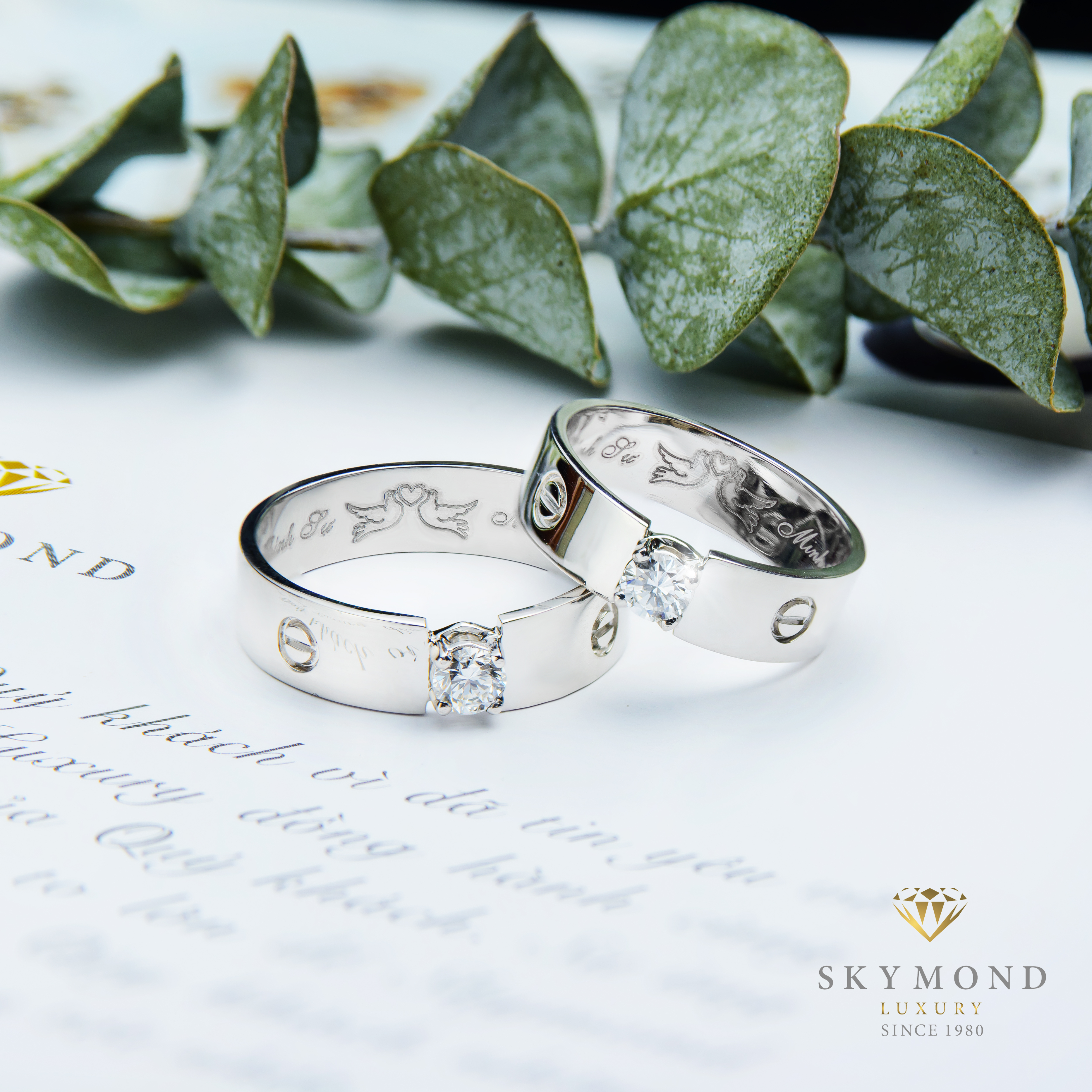 nhẫn kỷ niệm cưới thiết kế theo yêu cầu