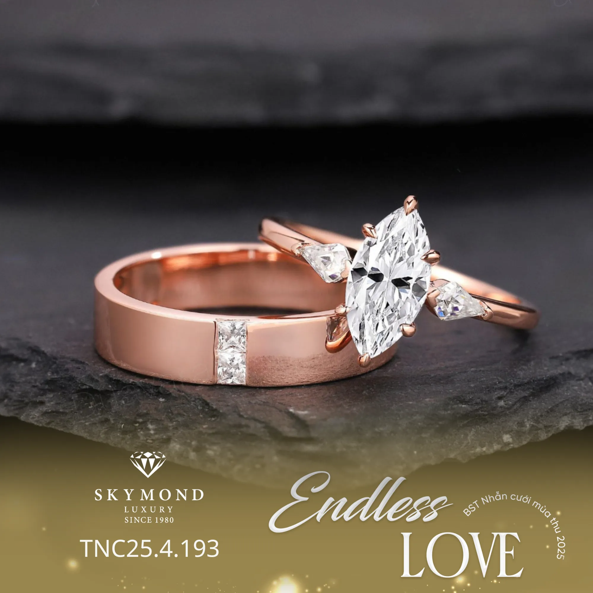 Nhẫn cưới vàng hồng: Xu hướng trang sức lãng mạn nhất năm 2026