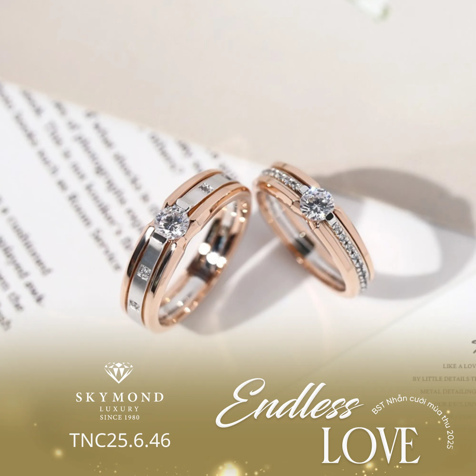 nhẫn cưới vàng hồng