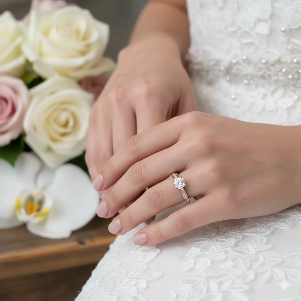 nhẫn cưới vàng hồng