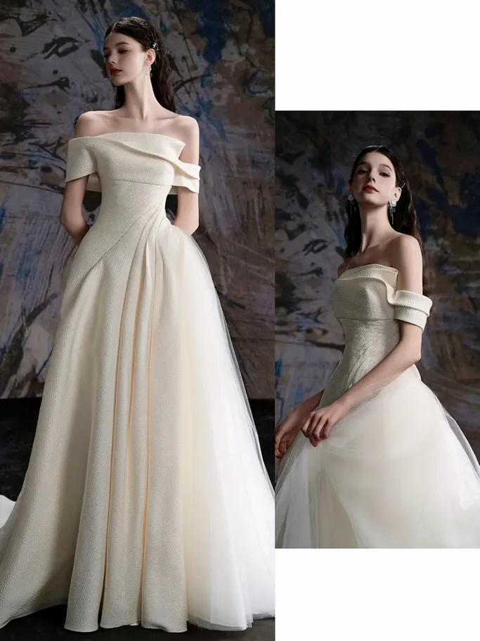 mẫu v&aacute;y cưới hiện đại tinh tế